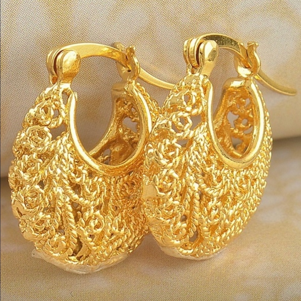 18K Gold Filled Drop Earrings
